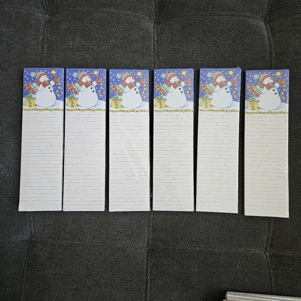 Magnetic List Pads Bundle Snowman Gift Theme Six - 50 Sheet Stocking Stuffers